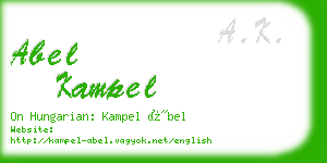 abel kampel business card